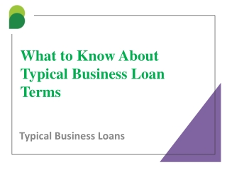 What to Know About Typical Business Loan Terms
