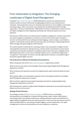 From Automation to Integration: The Changing Landscape of Digital Asset Manageme