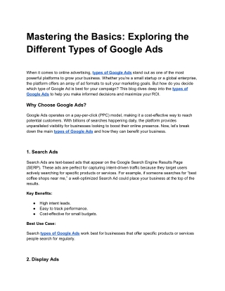 Mastering the Basics_ Exploring the Different Types of Google Ads