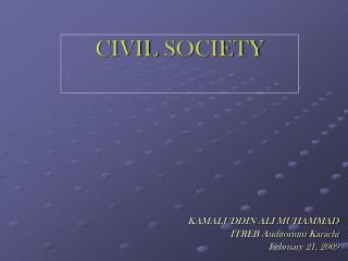 CIVIL SOCIETY
