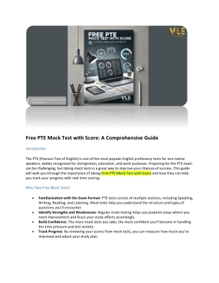 Free PTE Mock Test with Score