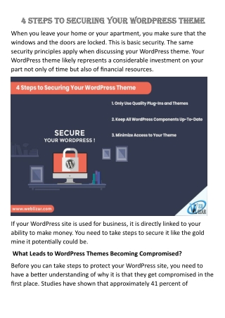 4 Steps To Securing Your WordPress Theme