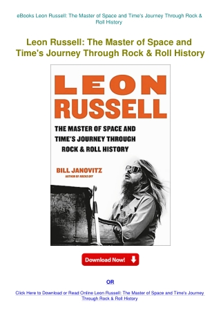 eBooks Leon Russell The Master of Space and Time's Journey Through Rock & Roll History