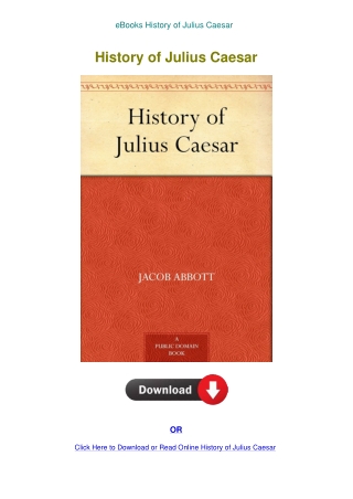 eBooks History of Julius Caesar