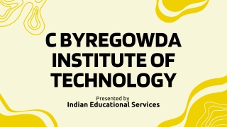 C Byregowda Institute of Technology