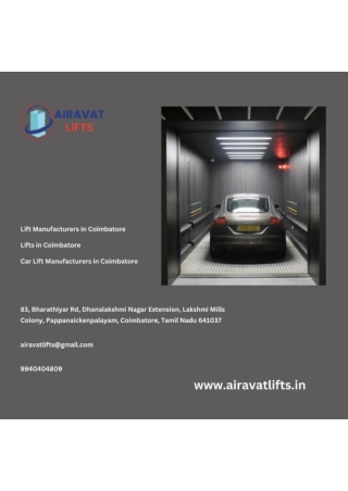 Lift Manufacturers in Coimbatore