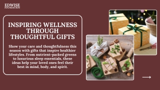 Thoughtful Gifts for Healthier Lifestyles: Inspire Wellness and Joy.