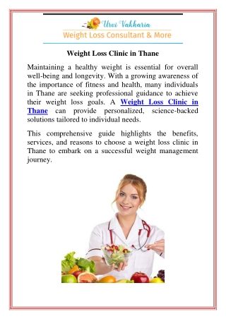 Weight Loss Clinic in Thane