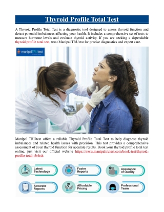 Thyroid Profile Total Test