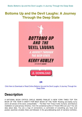 Books Bottoms Up and the Devil Laughs A Journey Through the Deep State