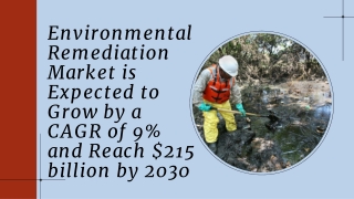 Environmental Remediation Market is Expected to Grow by a CAGR of 9%