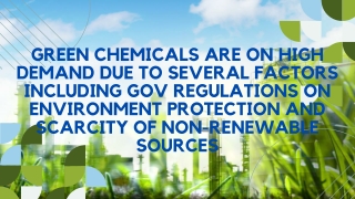 Green Chemicals Demand to Grow Robustly with 11% (2024-2030)