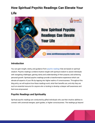 How Spiritual Psychic Readings Can Elevate Your Life