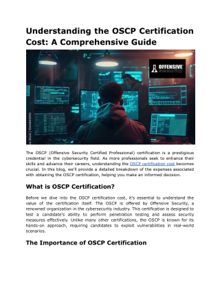 Understanding the OSCP Certification Cost_ A Comprehensive Guide
