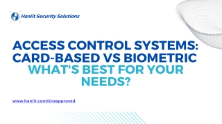 Access Control Systems: Card-Based vs Biometric
