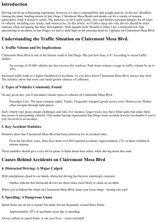 “Statistics Show Why Drivers Should Be Cautious On Clairemont Mesa Blvd.”