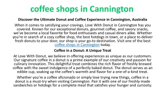 coffee shops in Cannington