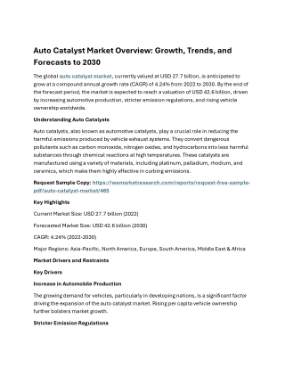 Auto Catalyst Market