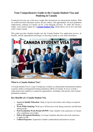 Canada Student Visa