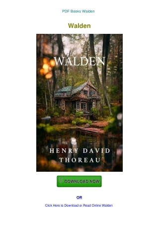 PDF Books Walden