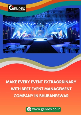 Making Every Event Extraordinary with Best event Management Company in Bhubaneswar