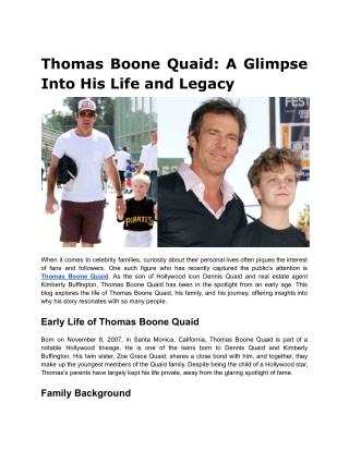 Thomas Boone Quaid_ A Glimpse Into His Life and Legacy