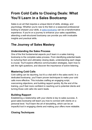 From Cold Calls to Closing Deals_ What You’ll Learn in a Sales Training Bootcamp