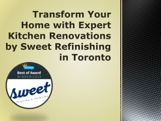 Transform Your Home with Expert Kitchen Renovations by Sweet Refinishing