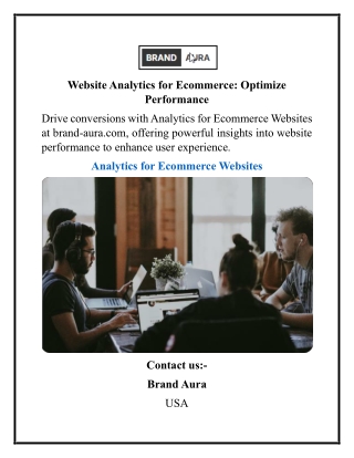 Website Analytics for Ecommerce Optimize Performance
