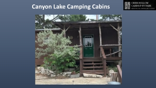 Canyon Lake Camping Cabins