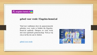 gebed voor vrede | Engelen-hemel.nl