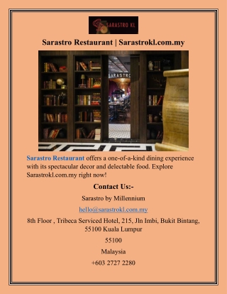 Sarastro Restaurant