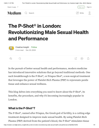 The P-Shot® in London_ Revolutionizing Male Sexual Health and Performance _ by Creative Insight _ Dec, 2024 _ Medium