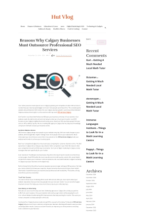 Reasons Why Calgary Businesses Must Outsource Professional SEO Services