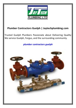 Plumber Contractors Guelph Jaytechplumbing.com