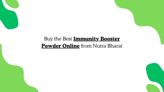 Buy the Best Immunity Booster Powder Online from Nutra Bharat