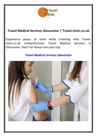 Travel Medical Services Gloucester Travel-clinic.co.uk