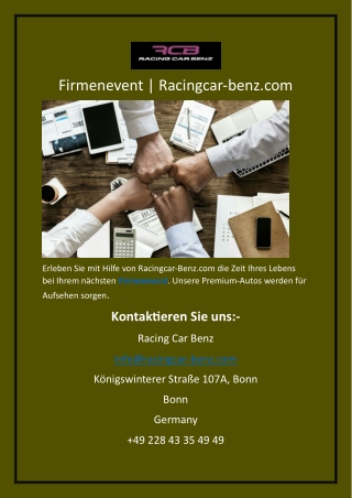 Firmenevent  Racingcar-benz.com