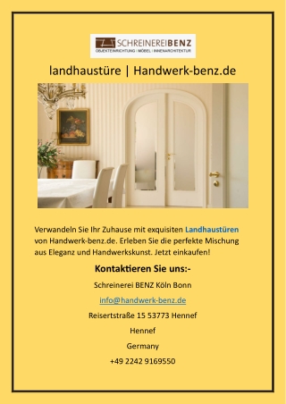 landhaustüre  Handwerk-benz.de