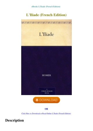 eBooks L'Iliade (French Edition)