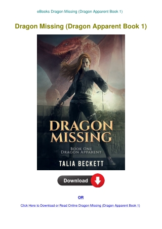 eBooks Dragon Missing (Dragon Apparent Book 1)