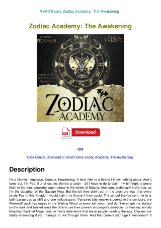 READ Books Zodiac Academy The Awakening