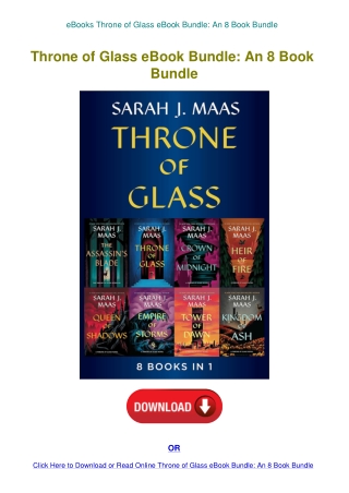 eBooks Throne of Glass eBook Bundle An 8 Book Bundle