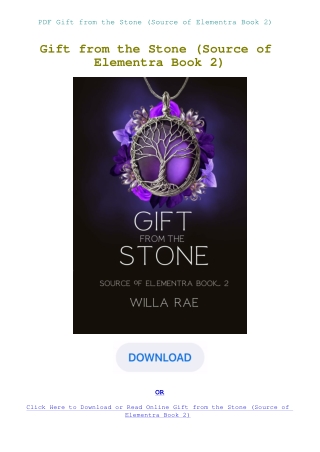 PDF Gift from the Stone (Source of Elementra Book 2)