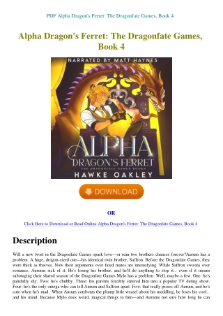 PDF Alpha Dragon's Ferret The Dragonfate Games  Book 4