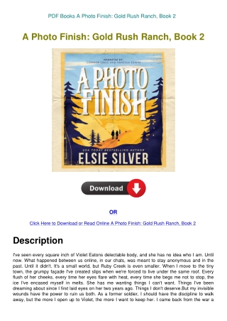 PDF Books A Photo Finish Gold Rush Ranch  Book 2