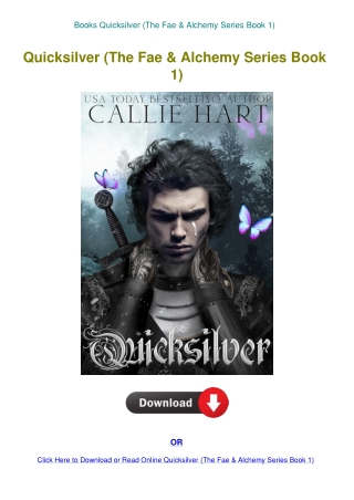 Books Quicksilver (The Fae & Alchemy Series Book 1)
