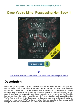 PDF Books Once You're Mine Possessing Her  Book 1