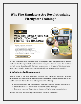 Why Fire Simulators Are Revolutionizing Firefighter Training?