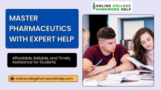 Pharmaceutics Homework Help Guide – Simplify Complex Concepts with Expert Assist